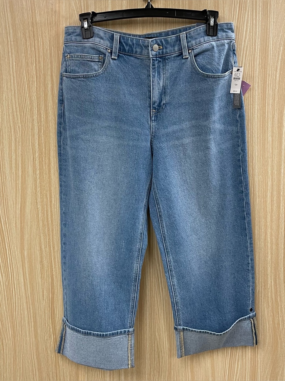 Talbots blue denim jeans size 12p NEW